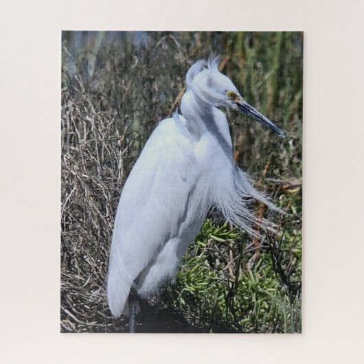 Snowy Egret Legpuzzel (Verticaal)