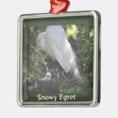 Snowy Egret met Baby Ornament (Links)