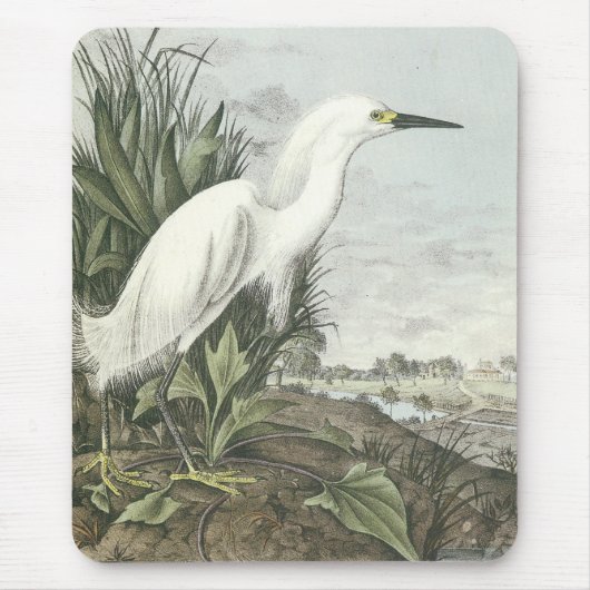 Snowy Egret Muismat (Voorkant)