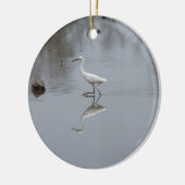 Snowy Egret on the Hunt Keramisch Ornament (Links)