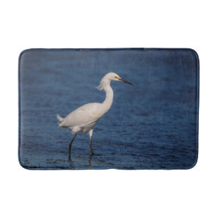 Snowy Egret op Noordstrand Badmat