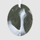 Snowy Egret Ornament (voorkant)