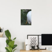 Snowy Egret Poster (Thuiskantoor)