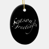 Snowy Egret Season's Greetings Ornament (Achterkant)