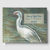 Snowy Egret Shorebird Beach House Gastenboek (Voorkant)