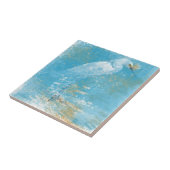 Snowy Egret Small Square Tile Tegeltje (Zijkant)