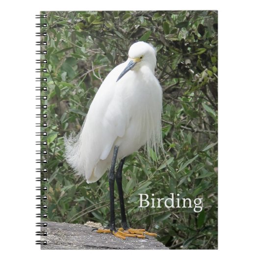 Snowy Egret Spiral Bound Notitieboek (Voorkant)