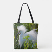 Snowy Egret Tote Bag (Achterkant)