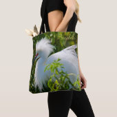 Snowy Egret Tote Bag (Dichtbij)