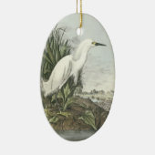 Snowy Egret van Audubon Keramisch Ornament (Rechts)