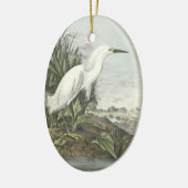 Snowy Egret van Audubon Keramisch Ornament (Links)