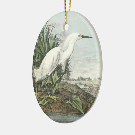 Snowy Egret van Audubon Keramisch Ornament (Links)