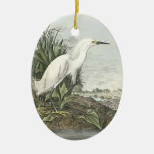 Snowy Egret van Audubon Keramisch Ornament