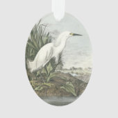 Snowy Egret van Audubon Ornament (voorkant)