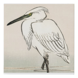 Snowy egret van Kōno Bairei Imitatie Canvas Print