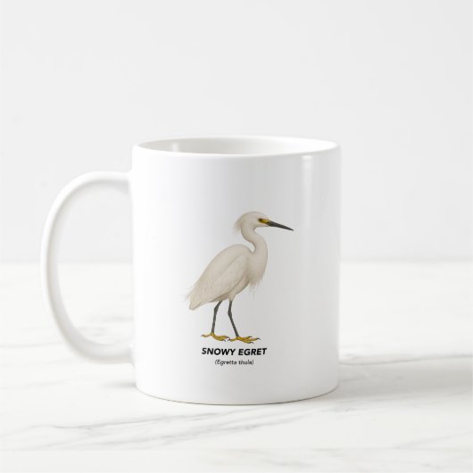 Snowy Egret - Vogels van Californië Koffiemok (Links)