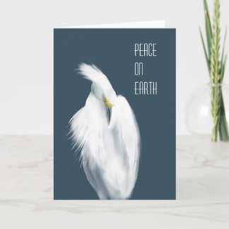 Snowy Egret - Vrede op Aarde Bedankkaart