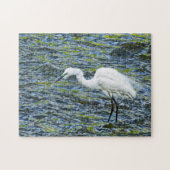 Snowy Egret White Wading Bird Heron Legpuzzel (Horizontaal)