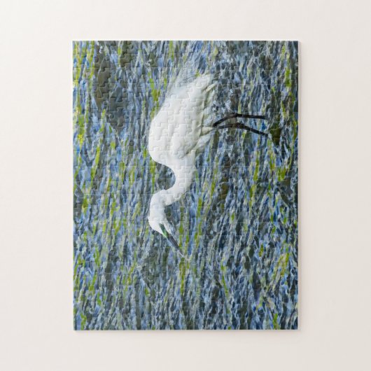 Snowy Egret White Wading Bird Heron Legpuzzel (Verticaal)