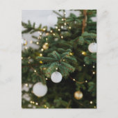 Snowy Elegance: Christmas Tree Briefkaart (Voorkant)
