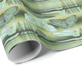Snowy Emerald moth ~ Wrapping paper Cadeaupapier (Rol Hoek)