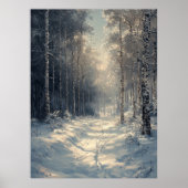 Snowy Enchanted Forest beroemd gemaakt door Monoch Poster (Voorkant)
