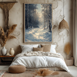 Snowy Enchanted Forest beroemd gemaakt door Monoch Poster