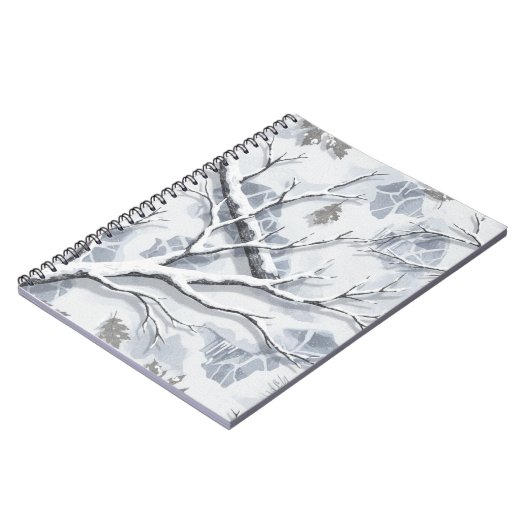 Snowy Environments Camouflage  Notitieboek (Linkerzijde)