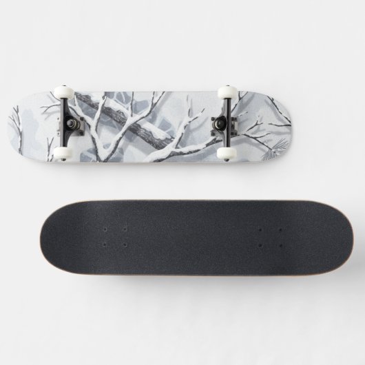 Snowy Environments Camouflage  Persoonlijk Skateboard (Horizontaal)