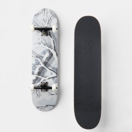 Snowy Environments Camouflage  Persoonlijk Skateboard (Voorkant)