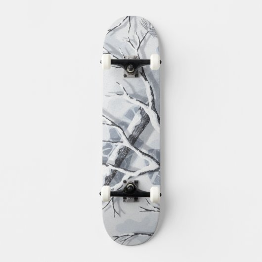 Snowy Environments Camouflage  Persoonlijk Skateboard (Voorkant)