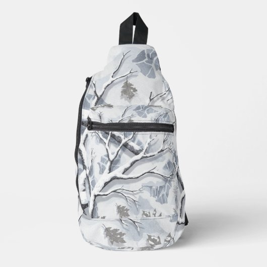 Snowy Environments Camouflage  Sling Bag (Voorkant)