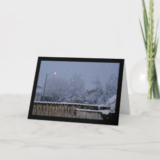 Snowy Evening: het lied van de zon. 8:7 Wenskaart Kaart