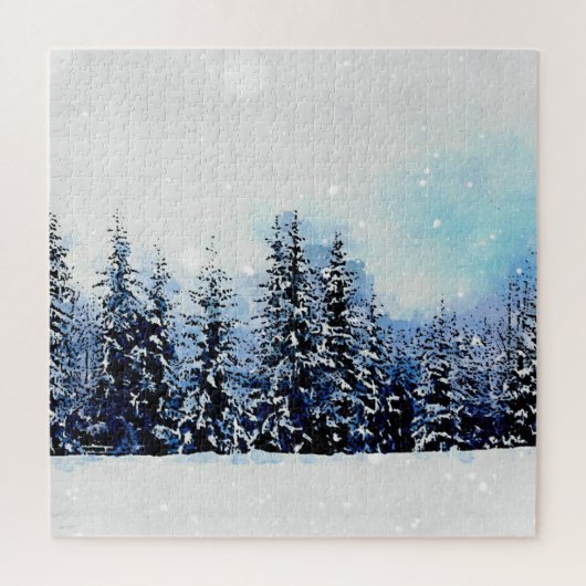 Snowy Evergreen Forest Puzzle 252 stuks Legpuzzel (Verticaal)