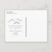 Snowy Evergreen Forest Winter Save the Date Aankondigingskaart (Achterkant)