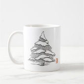 Snowy Evergreen Hot Cocoa Classic Mok (Links)