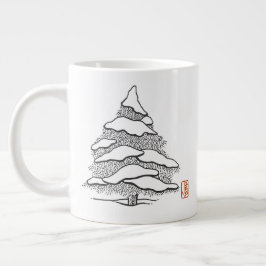 Snowy Evergreen Hot Cocoa Jumbo Mok