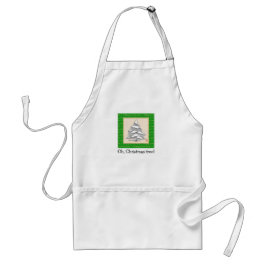 Snowy Evergreen Oh, kerstboom! Adult Apron Standaard Schort