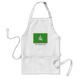 Snowy Evergreen Oh, kerstboom! Standaard Schort