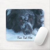 Snowy Faced Border Collie Cute Dog Mousepad Muismat (Met muis)