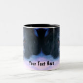 Snowy Faced Border Collie Cute Personated Tweekleurige Koffiemok (Center)