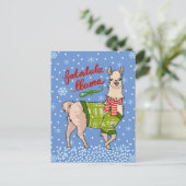 Snowy Falalala Llama Briefkaart (Staand voorkant)