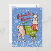 Snowy Falalala Llama Briefkaart (Voorkant / Achterkant)