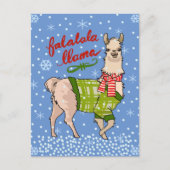 Snowy Falalala Llama Briefkaart (Voorkant)