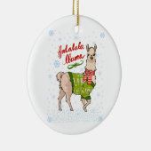 Snowy Falalala Llama Keramisch Ornament (Rechts)