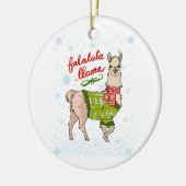 Snowy Falalala Llama Keramisch Ornament (Links)