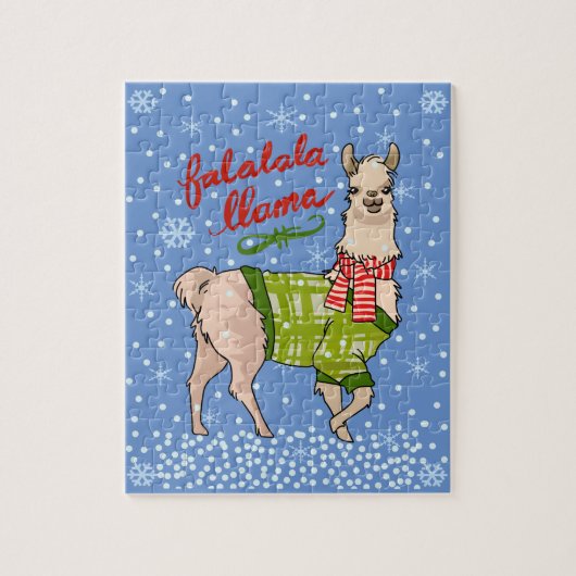 Snowy Falalala Llama Legpuzzel (Verticaal)