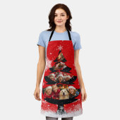 Snowy Family Photo Christmas Tree Schort (Gedragen)