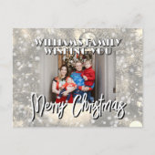 Snowy family picture Christmas Briefkaart (Voorkant)