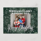 Snowy family picture Christmas Briefkaart (Voorkant)
